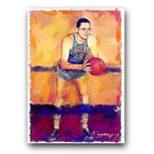 George Mikan #4 Art Card Limited 22/50 Edward Vela Signed (Minneapolis Lakers)