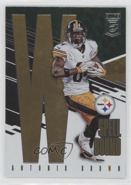 2017 Donruss Elite Spellbound Green Antonio Brown #27 0kb