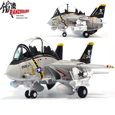 F14 Tomcat Fighter Cute Edition Gold Plane Model VF84