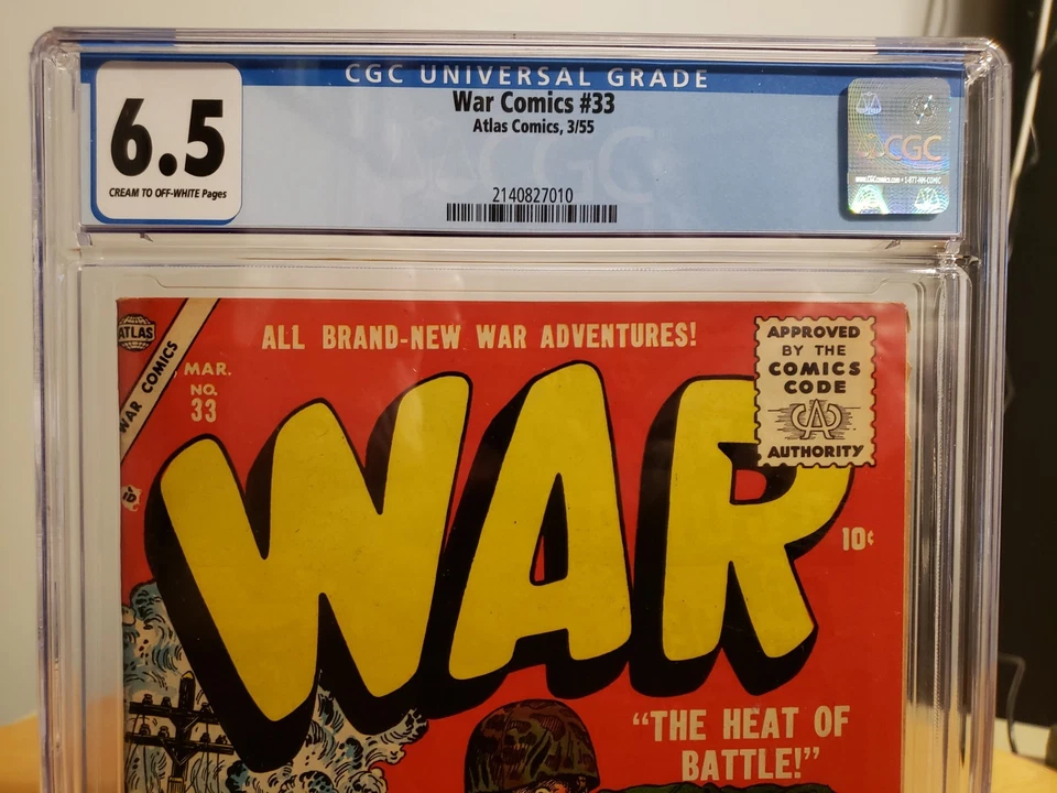 WAR COMICS # 33 CGC 6.5 CREAM TO OFF-WHITE PAGES - GOLDEN AGE ATLAS COMICS!! - Image 2 of 4