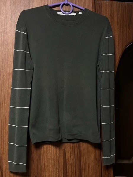 Men Uniqlo Lemaire Sweater Green Cotton 36