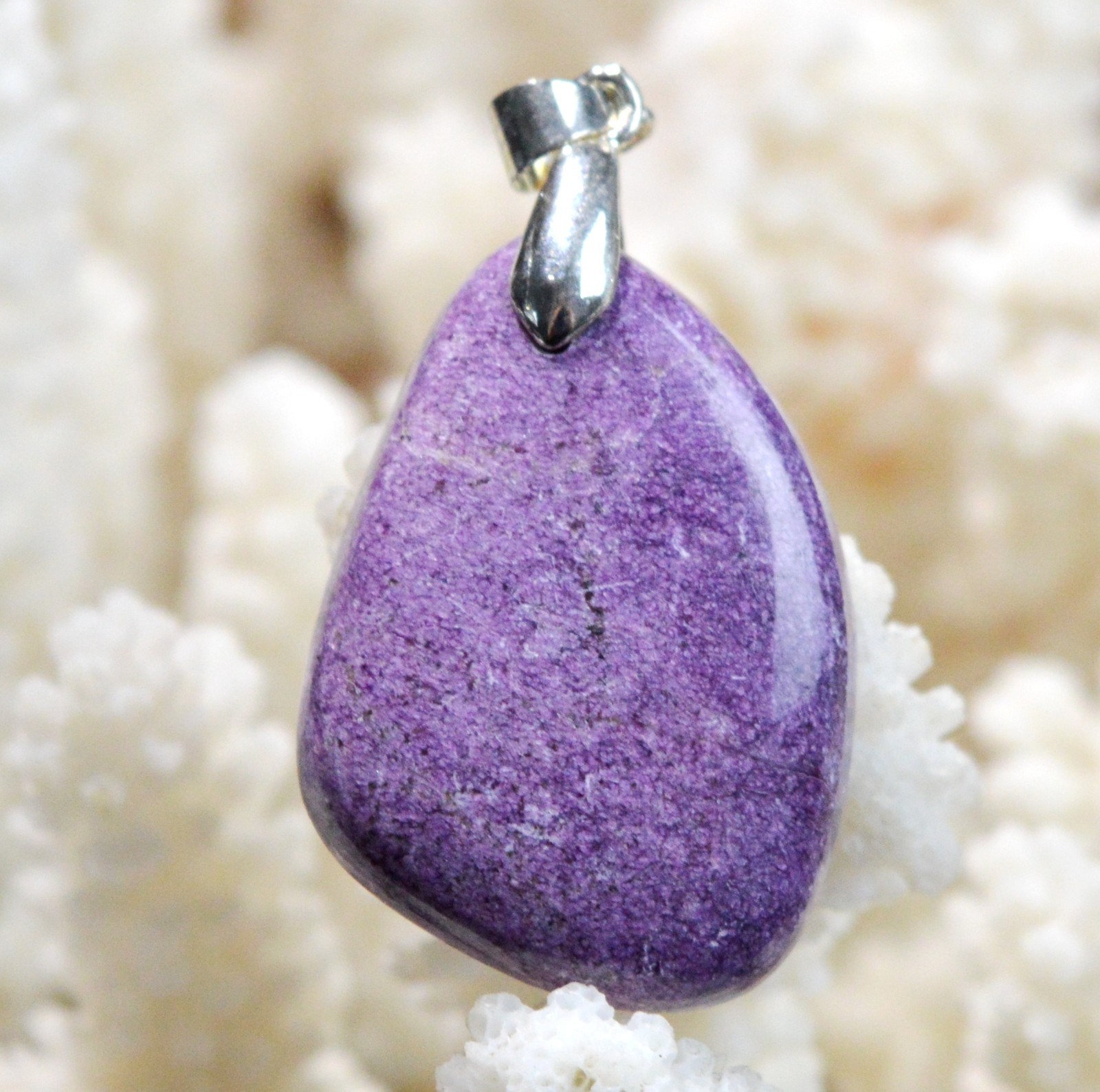 Pendentif Stichtite 36 carats contre le stress, cabochon en pierre naturelle d'Australie