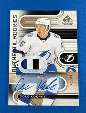 2022-23 Upper Deck SP Game Used Cole Koepke Authentic Rookies Patch Auto /49