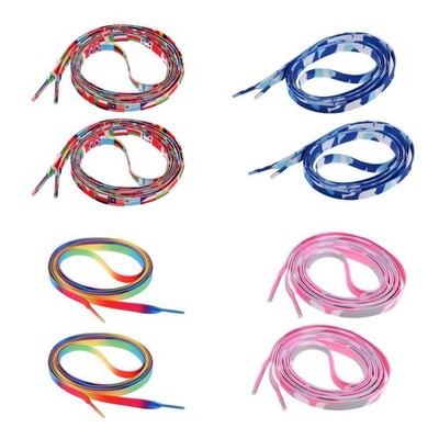 Wide Skates Flat Shoelace Boys Girls Trainer Shoe Lace Replacement Fasteners