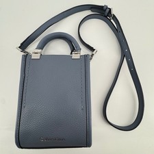 Borsa a tracolla Calvin Klein donna piccola blu ciottoli mini tote manici