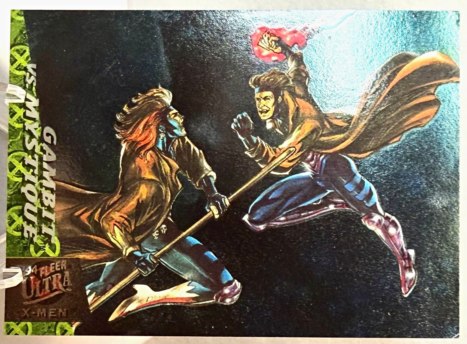 1994 Fleer Ultra X-Men Gambit vs Mystique Limited Edition Insert Subset 3/6