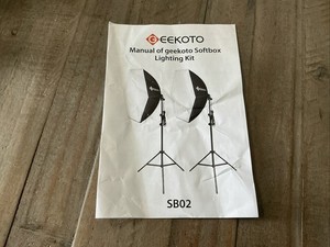 Geekoto Softbox Lighting Kit Opened And Set Up Once