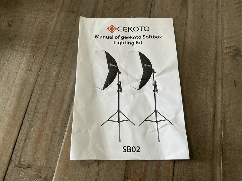 Geekoto Softbox Lighting Kit Opened And Set Up Once