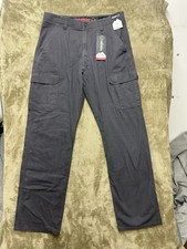 Wrangler ATG Hiking Pants Mens 34x34 All Terrain Gear Cargo Grey Outdoor Work