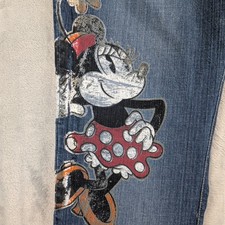 Mickey Mouse Pantalones Pintados Mujer Mom Jeans Pantalon Vaquero