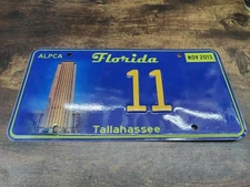 FLORIDA ☀️ License Plate Tag 2013 ALPCA souvenir LOW Number 11 