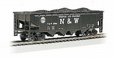 Bachmann 17607 HO Scale 40' Quad Hopper Silver Ser Norfolk & Western #