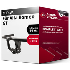Für Alfa Romeo GT 937 (G.D.W.) Anhängerkupplung starr + E-Satz 7pol universell