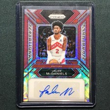 2023-24 Prizm Jalen Mcdaniels Sensational Signatures Auto Choice Red 88/88