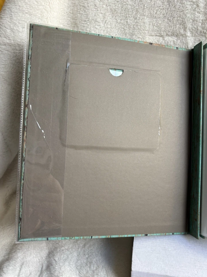 Turquoise Wood Print Post Bound Album 8 1/2" x 11" In Includes 23 8x11 Acid Free - Image 4 of 4