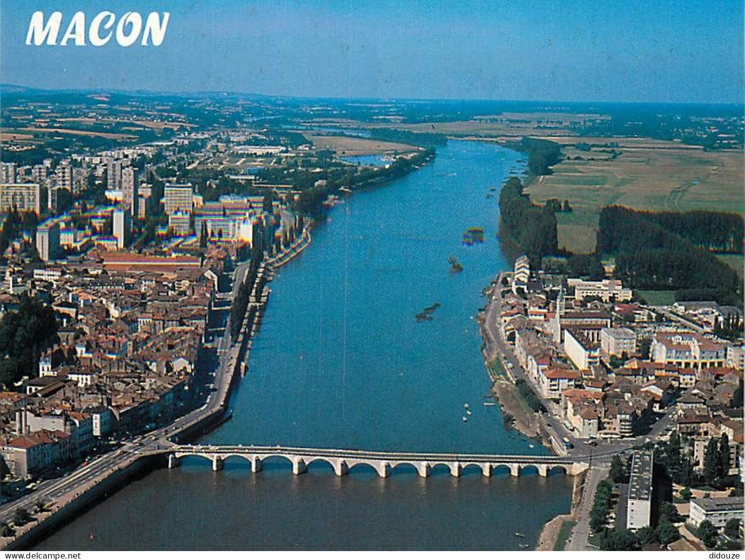 Postcard - 71 - Macon - Le Pont de Saint Laurent - Aerial view - CPM - Voi