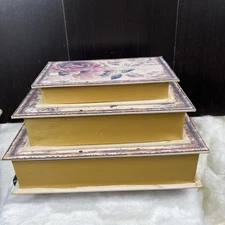 Set of 3 Decorative Faux Book Storage Boxes – Vintage Style Hidden Compartments