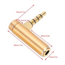 2PCS 3.5mm Male Audio Cable Plug For Headphone Stereo Gold Color Trending