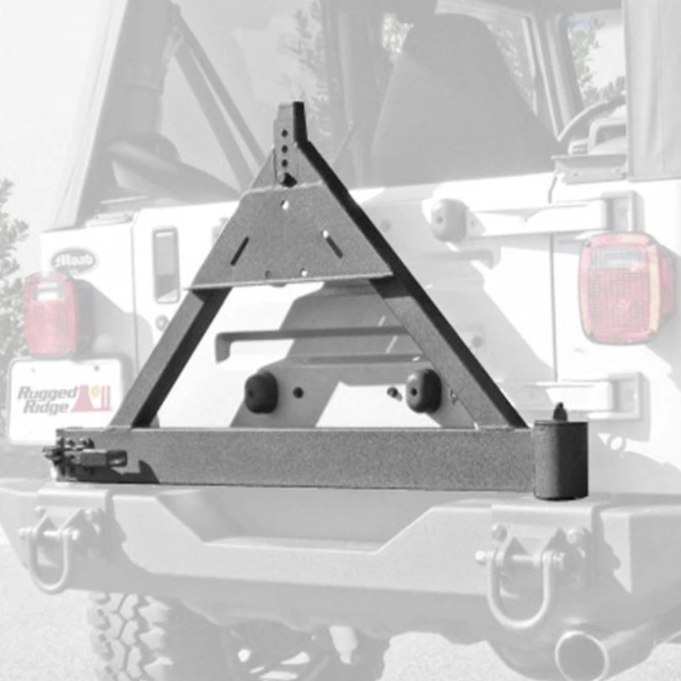 Rugged Ridge XHD Rear Spare Tire Carrier Mount for Jeep CJ5 CJ7 CJ8 Wranger TJ Foto 2 de 4