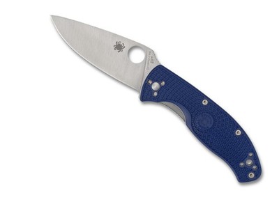 Spyderco Tenacious Lightweight Folding Knife 3.39'' S35VN Satin Plain Blade, Blue