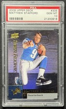 2009 Upper Deck - Star Rookie Matthew Stafford #305 PSA 10 Gem Mint POP 13