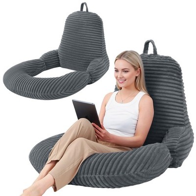 Reading Pillow for Bed, Bed Pillow for Sitting Up, Backrest Pillows with Arms...