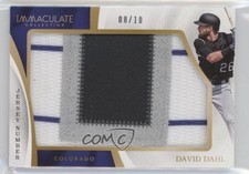 2017 Panini Immaculate Jumbo Jersey Number 8/10 David Dahl #IJ-DD 2u3