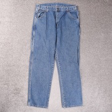 Dickies Carpenter Mens 36x34 Medium Wash Straight Leg Denim Jeans