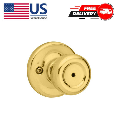 Brass Mobile Home Polished Bed/Bath Door Knob with Microban Antimicrobial Techno