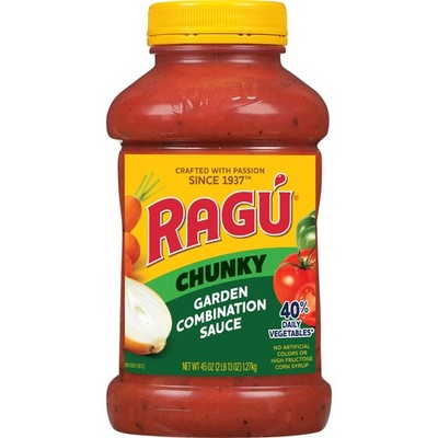 Ragu Chunky Garden Combination Pasta Sauce with Diced Tomatoes, Onions, Celer...
