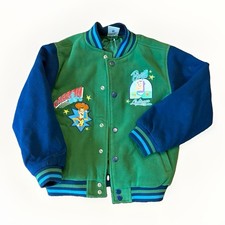 Disney Pixar Woody Buzz Lightyear Varsity Jacket Youth 5/6 Green