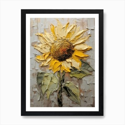 Sonnenblume 30 Kunstdruck gerahmt Wandbild Poster Leinwanddruck Bild