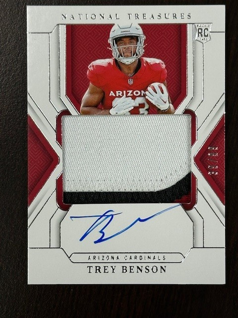2024 Panini National Treasures 39/99 Trey Benson #174 RPA Rookie Patch Auto RC