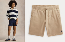NWT POLO RALPH LAUREN Polo Prepster Flex Abrasion Twill Short, Khaki Hill, Sz 20