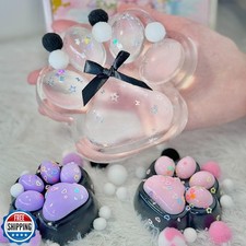 Pawfect Tail 3 Pcs Taba Squishy Cat Paw Big 5 in Squeeze Toys, Large Transpar