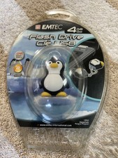 Emtec Penguin Animal Fashion USB Flash Drive w/ Chain 4GB NEW  SEALED