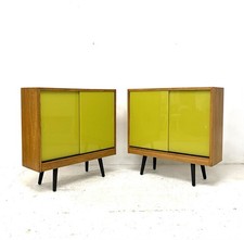 Vintage Retro Mid Century 1960s Danish Bookcase Modernist Blonde Oak Cabinet (a)