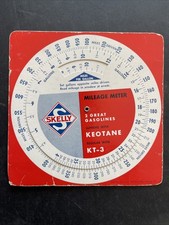 1961 Skelly Gasoline Circular Slide Rule Mileage Meter