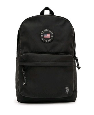 U.S. POLO ASSN. Unisex 18'' Solid Core Backpack Black Padded Laptop Sleeve New