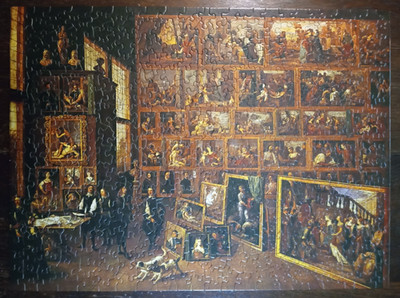 COMPLETE Vintage 1973 Springbok Puzzle ''Archduke Leopold Reviews His Gallery''