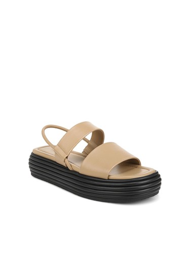 VINCE. Womens Ivory Goring Cushioned Evie Open Toe Platform Slip On Slide Sandals Shoes M main image 0
