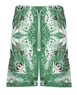 GUCCI 21SS GG柄 ナイロン スイムショーツ グリーン $980+ GUCCI LOGO PRINT DRAWSTRING SWIM SHORTS Rare Size 48
