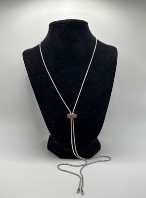 Christopher & Banks Long Stone Lariat Mystic Violet Necklace