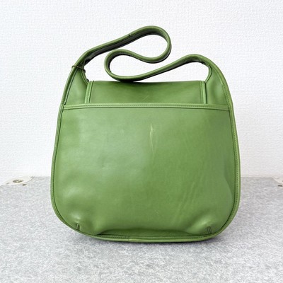Old Coach Ergo Flap Shopper Shoulder bag Leather Leaf Green