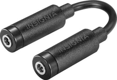 Insignia 4in. 3.5mm Stereo Audio Female to Female Jack Coupler - Brand New