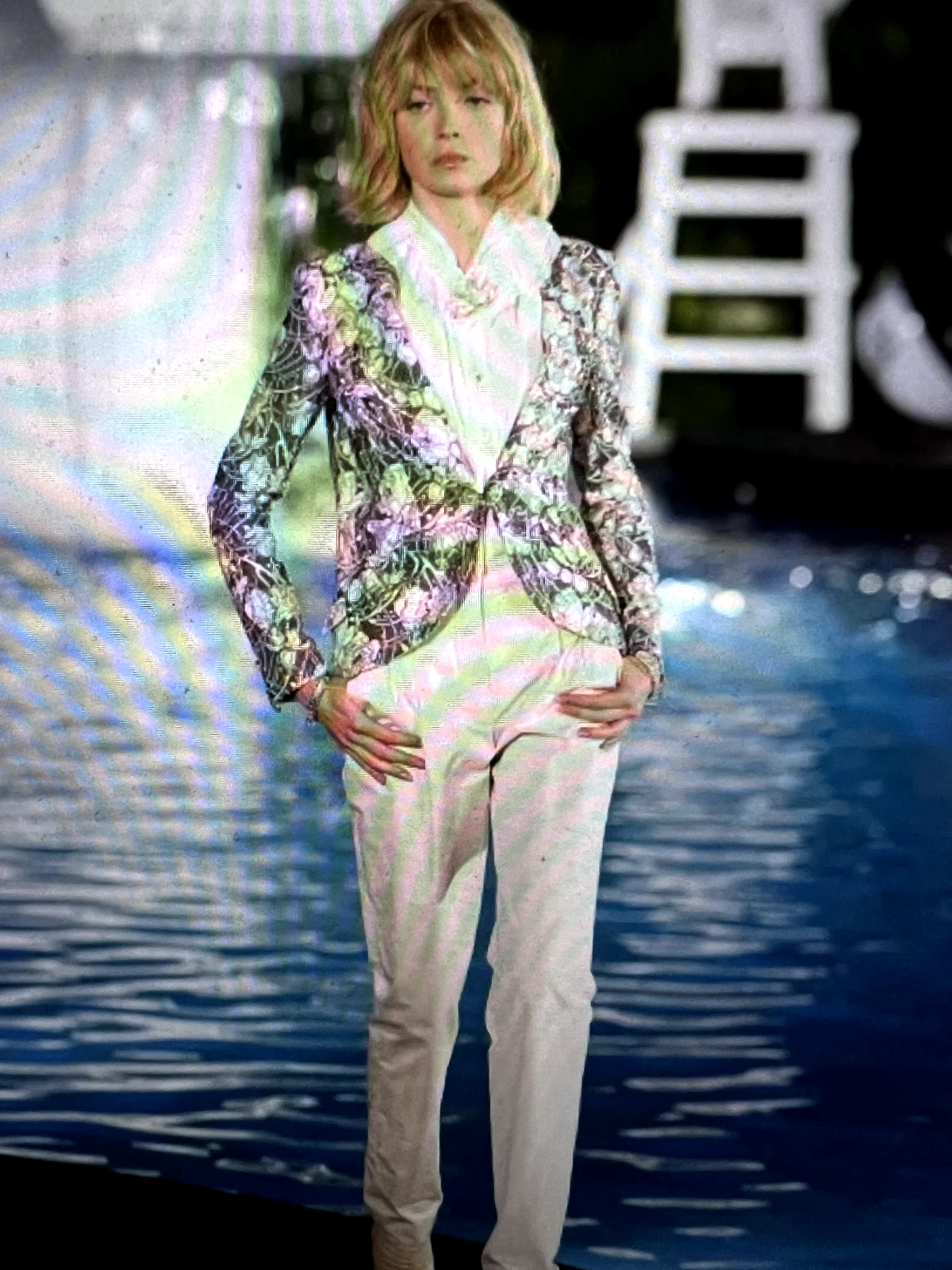 GIACCA CHANEL 09C VINTAGE NUOVA ETICHETTE NERO ROSA TWEED PAILLETTES GIOIELLO CC 42 40 $11K