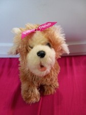 Hasbro Fur Real Friends Yorkie Puppy Dog Realistic Golden Plush Barks Walks 2012