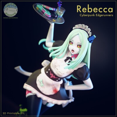 Rebecca (Mädchen) Cyberpunk 1:7 bemalt/unbemalt Garage Bausatz von Pikky Prints