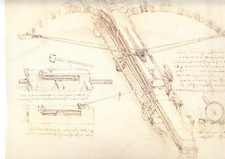 Leonardo da Vinci. Balestra gigante - STAMPA dal Codice Atlantico