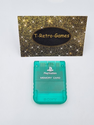PS1 Sony Playstation 1 Memory Card Grün Transparent